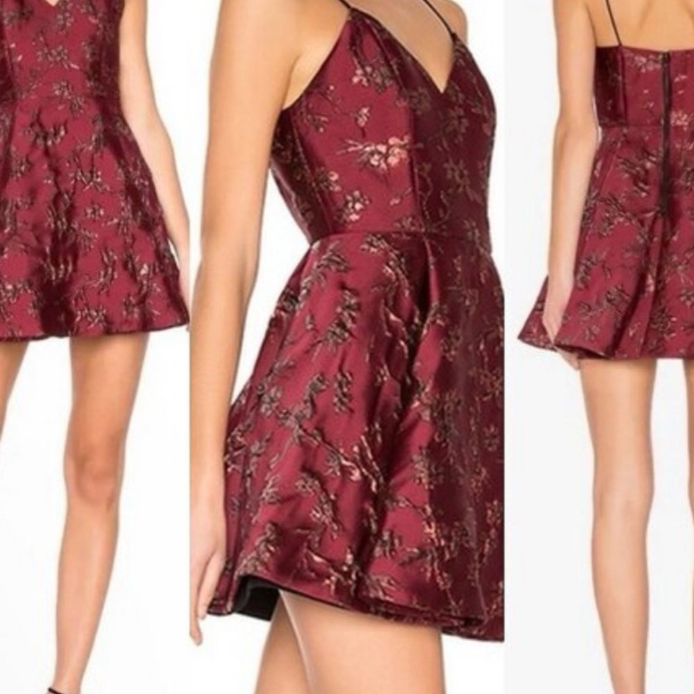 ALICE + OLIVIA Annette Party Floral Jacquard Mini Coquette Dress, NWT
$225 $440
